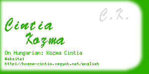 cintia kozma business card